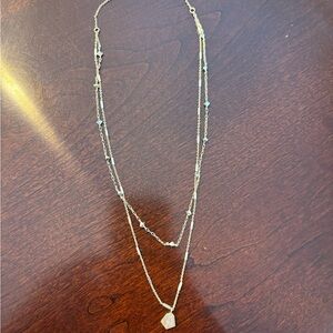 Kendra Scott Gold Layered Necklace with Pendant